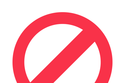 Stop sign symbol. Warning stopping icon, prohibitory character or traf