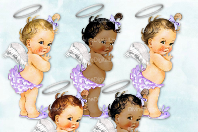 Ruffle Pants Vintage Baby Girl Set Lavender & Silver Angel