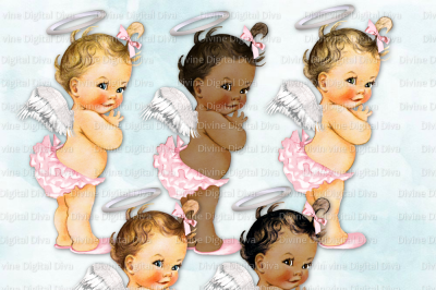 Ruffle Pants Vintage Baby Girl Set Pink & Silver Angel