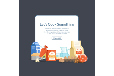 Vector cooking ingridients or groceries