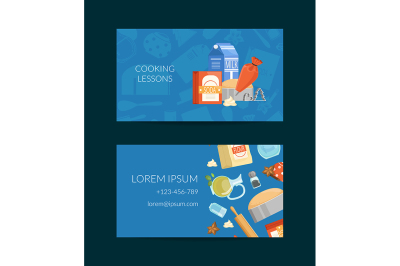 Vector business card template for cooking