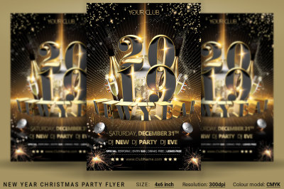 New Year Christmas Party Flyer