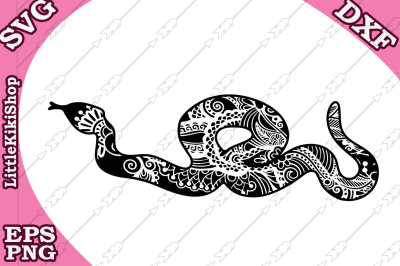 Zentangle Snake Svg,MANDALA SNAKE SVG,Zentangle animal Svg,Cricut 