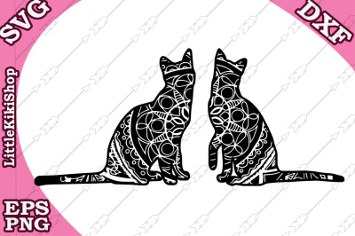 Zentangle Cat Svg,MANDALA CAT SVG, Zentangle Animal Svg,Cricut Svg