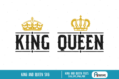 King svg, Queen svg, King svg file, Queen svg file, Crown svg, svg