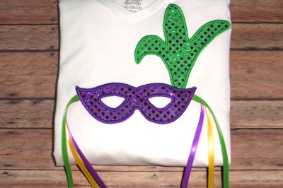 Mardi Gras Mask | Applique Embroidery