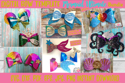 Ultimate Mermaid Hair Bow Bundle Template