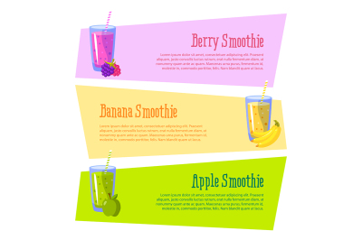 Cards with space for your text. Smoothies benefits