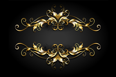 Symmetrical Gold Frame Scroll