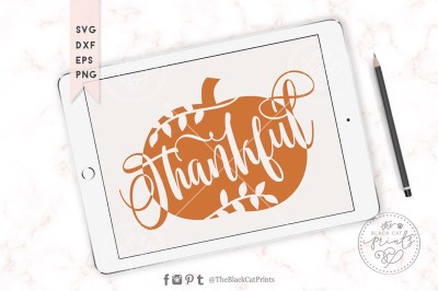 Thankful pumpkin SVG DXF EPS PNG
