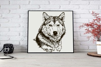 Wolf head | hand drawn | vector