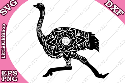 Download Free Download Zentangle Ostrich Svg Mandala Ostrich Svg Zentangle Animal Svg Free PSD Mockup Template