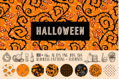 Halloween Seamless Patterns