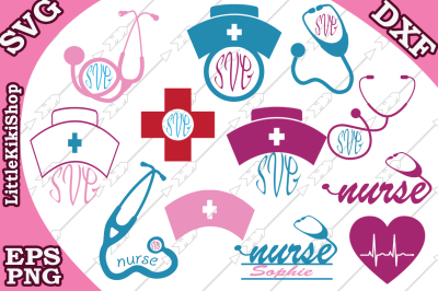 Nurse Svg,NURSE MONOGRAM SVG,Nurse monogram Bundle Svg