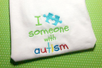 I Love Someone with Autism Puzzle Piece | Applique Embroidery