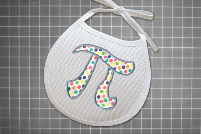 Math Pi Symbol | Applique Embroidery