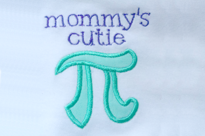 Mommy&#039;s Cutie Pi | Applique Embroidery