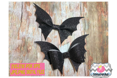 Halloween Pinch Batwing Hair Bow Template