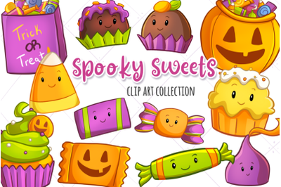 Spooky Sweets Clip Art Collection