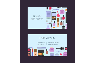 Vector business card template for beauty brand