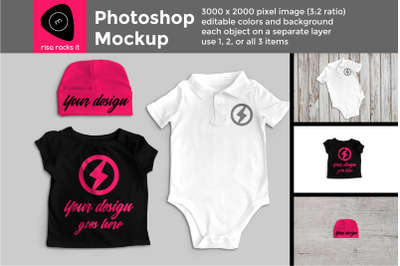 Baby Clothes | Photoshop Mock Up