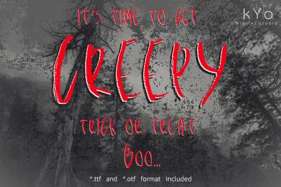 Creepy Brush Halloween font