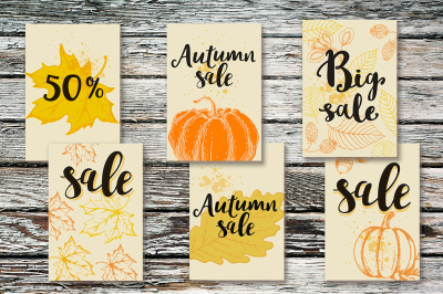 Autumn Seasonal Sale Tags