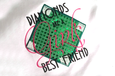 Diamonds are a Girl&#039;s Best Friend | Applique Embroidery