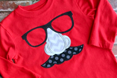Groucho Joke Glasses | Applique Embroidery