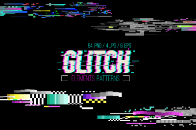 Glitch Elements and Patterns