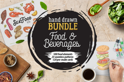 Food & Drink Hand Drawn Bundle