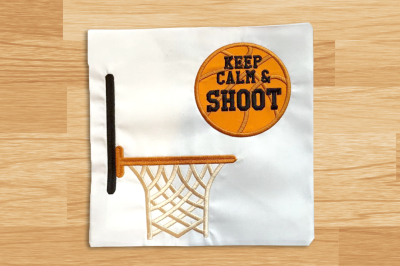 Keep Calm and Shoot Basketball | Applique Embroidery