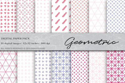 Geometric Digital Paper, Geometric Background