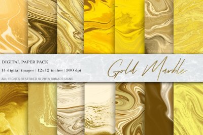 Gold Digital Paper, Gold Marble Digital Paper, Gold Textures, Marble