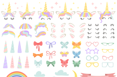 Unicorn constructor. Pony mane styling bundle, unicorns horn and party