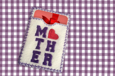 Mother's Day Gift Card Holder ITH | Applique Embroidery