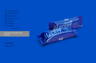 Download Glossy Snack Bar Mockup Top View Yellowimages