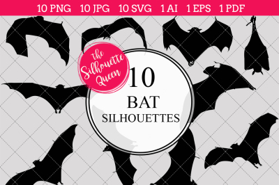 Bat Silhouettes Vectors