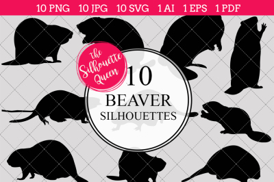 Beaver Silhouette Vectors