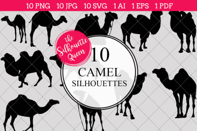 Camel Silhouettes Vector