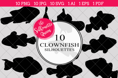 Clownfish Silhouette Vectors