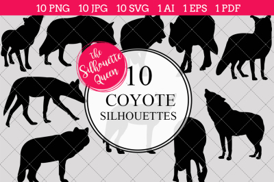 Coyote Silhouette Vectors