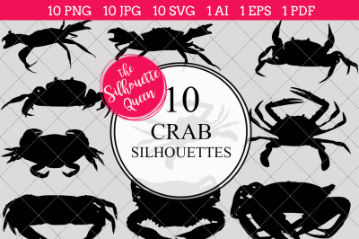 Crab Silhouette Vectors