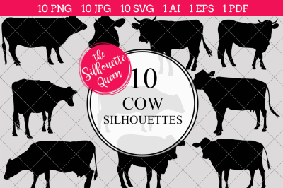 Cow Silhouette Vectors