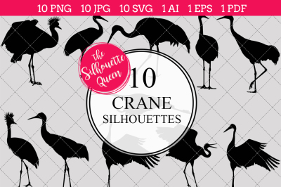 Crane Silhouette Vectors