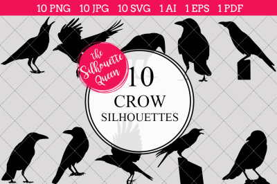 Crow Silhouette Vectors