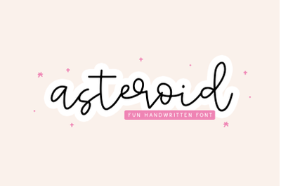 Asteroid - A Handwritten Script Font