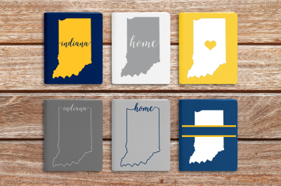 State of Indiana Set | SVG | PNG | DXF