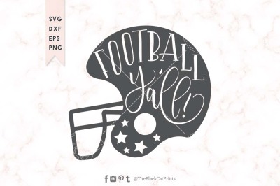 Football Yall helmet SVG DXF EPS PNG