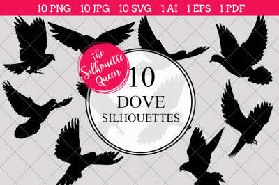 Dove Silhouette Vectors